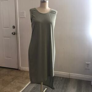 New! BlueHeaven Women's Green Asymmetrical Sleeveless Dress Small
